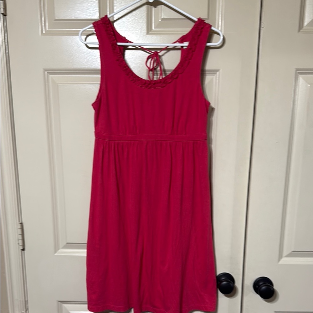 Loft Red Sleeveless Dress